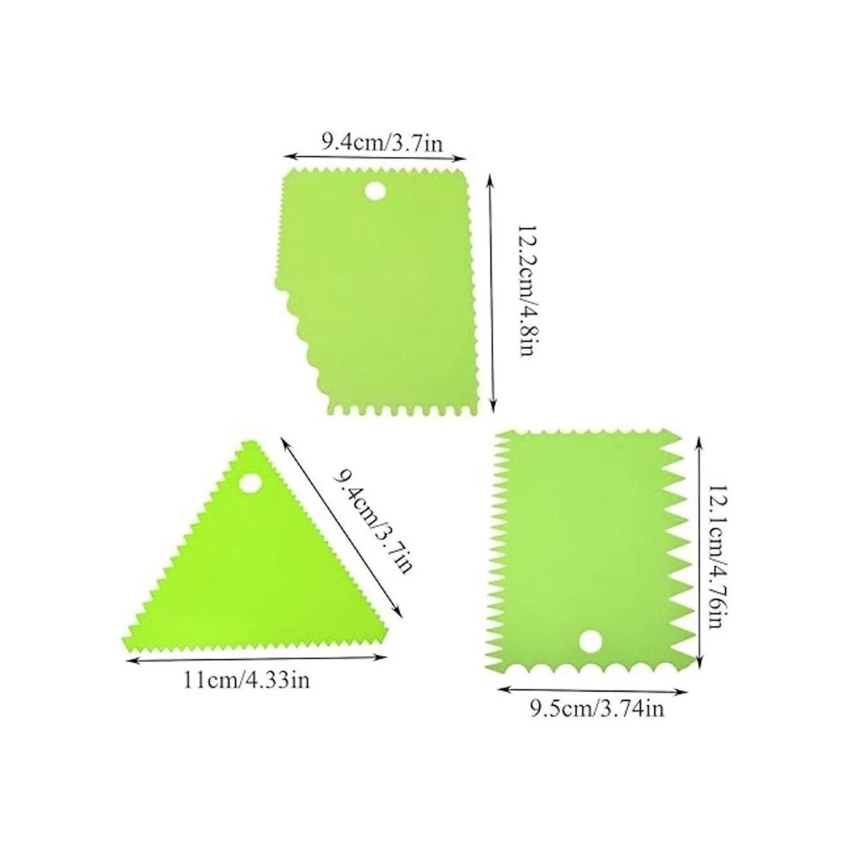 Juego de 6 raspadores de arcilla de plástico PZRT con_3