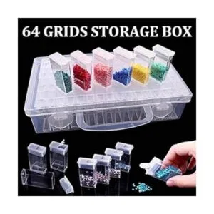 RZJZGZ Caja de bordado de diamantes de 64 cuadrículas_4