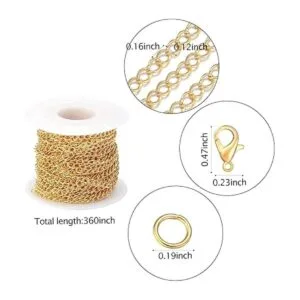 Forise Cadenas de collar de 30 pies de 0.118 pulgadas de_2