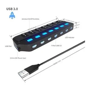 ONFINIO Hub USB 3.0 divisor de concentrador USB de 7_6