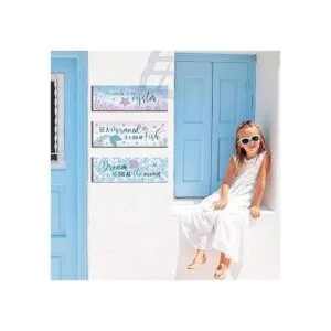 3 piezas de sirena para decoración de habitación de niñas_4