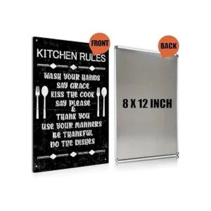BEASTZHENG Funny Kitchen Reglas Metal Tin Sign Wall Art_2