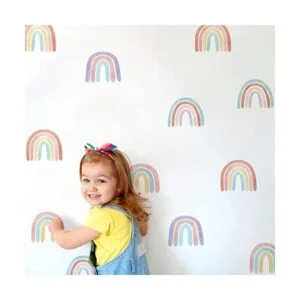 Calcomanías coloridas de pared de arcoíris para ventana de_1