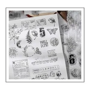 Muulaii 6 hojas de tarjetas de sello de silicona_3