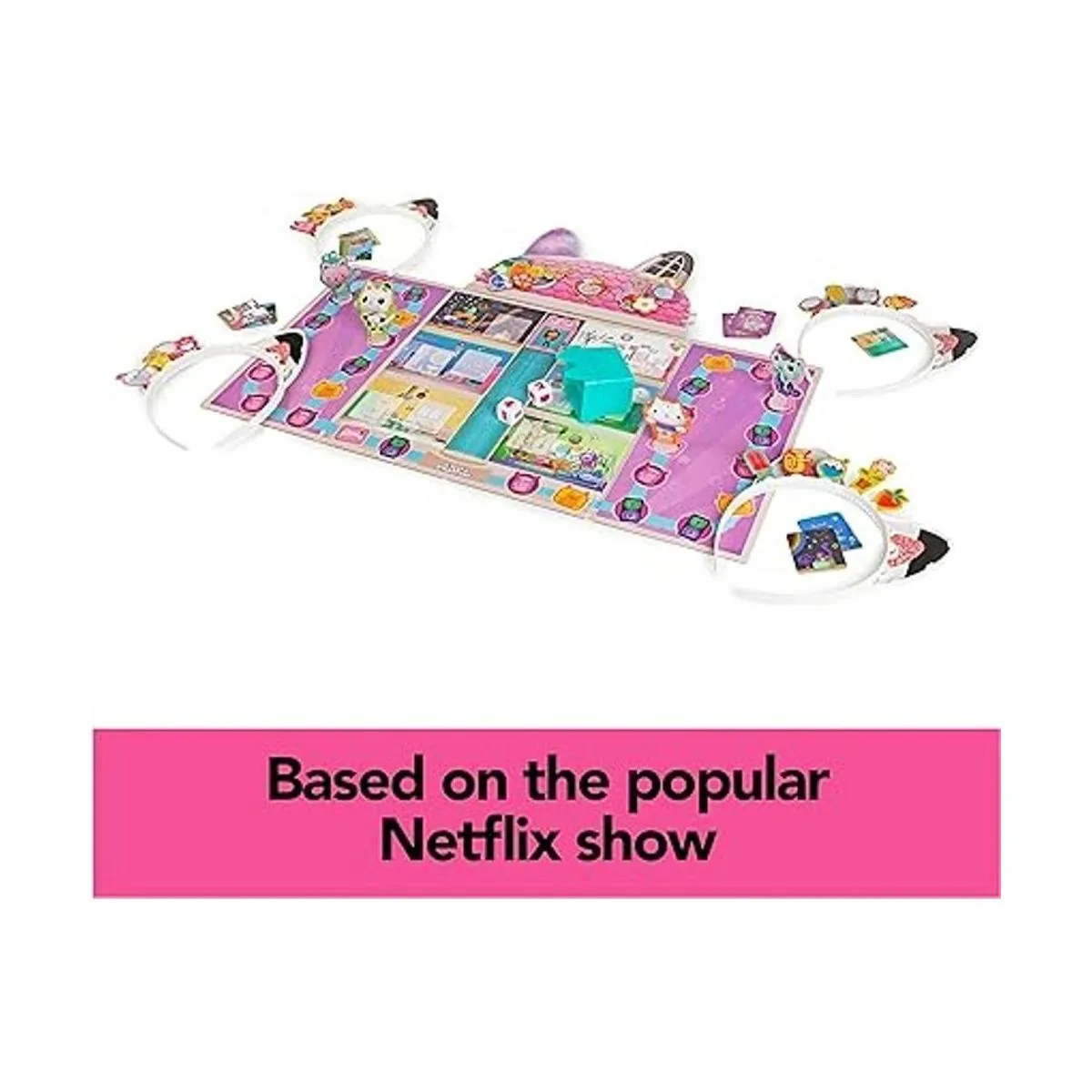 Gabbys Dollhouse juego de mesa MeowMazing basado en el_3