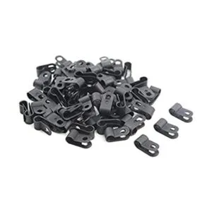 tovot 200 pcs Black Nylon Tornillo Alambre Clips RType_1