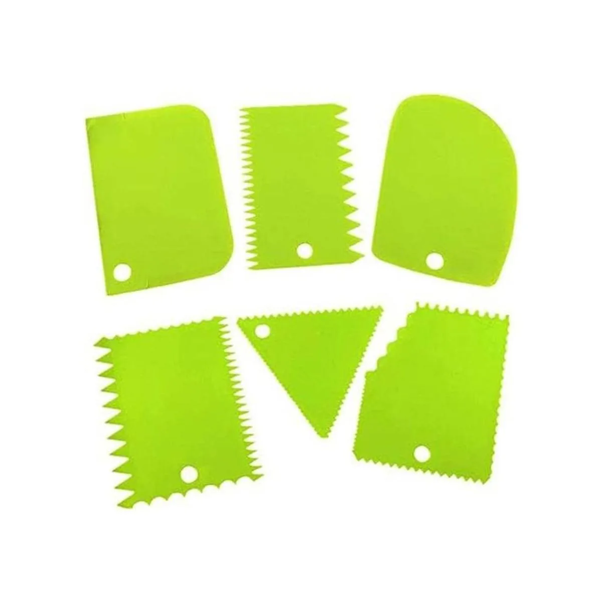 Juego de 6 raspadores de arcilla de plástico PZRT con_1