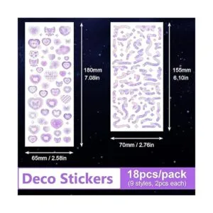 HINZIC Juego de 18 hojas de calcomanías coreanas Kpop_2