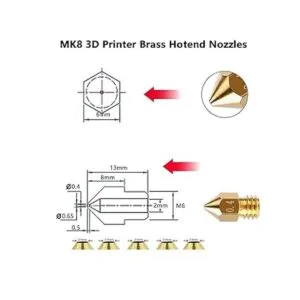 25 boquillas MK8 Ender 3 V2 de 0.016 in boquillas de_4