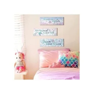 3 piezas de sirena para decoración de habitación de niñas_5