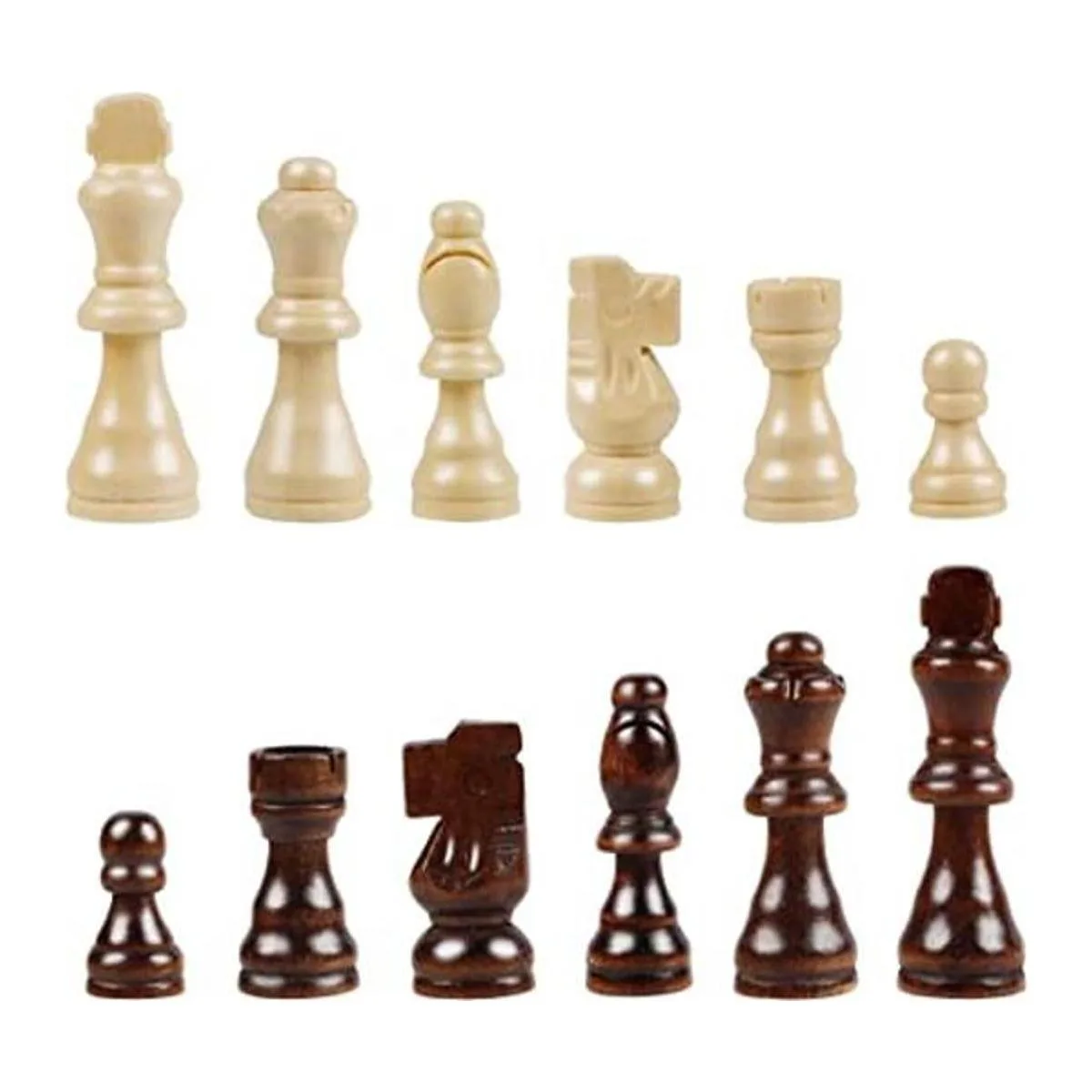 Juegoal Piezas de ajedrez de madera solamente 32 piezas_1