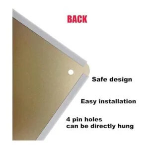 Cartel de metal con texto en inglés And She Lived Happily_3