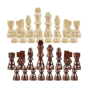 Juegoal Piezas de ajedrez de madera solamente 32 piezas_6