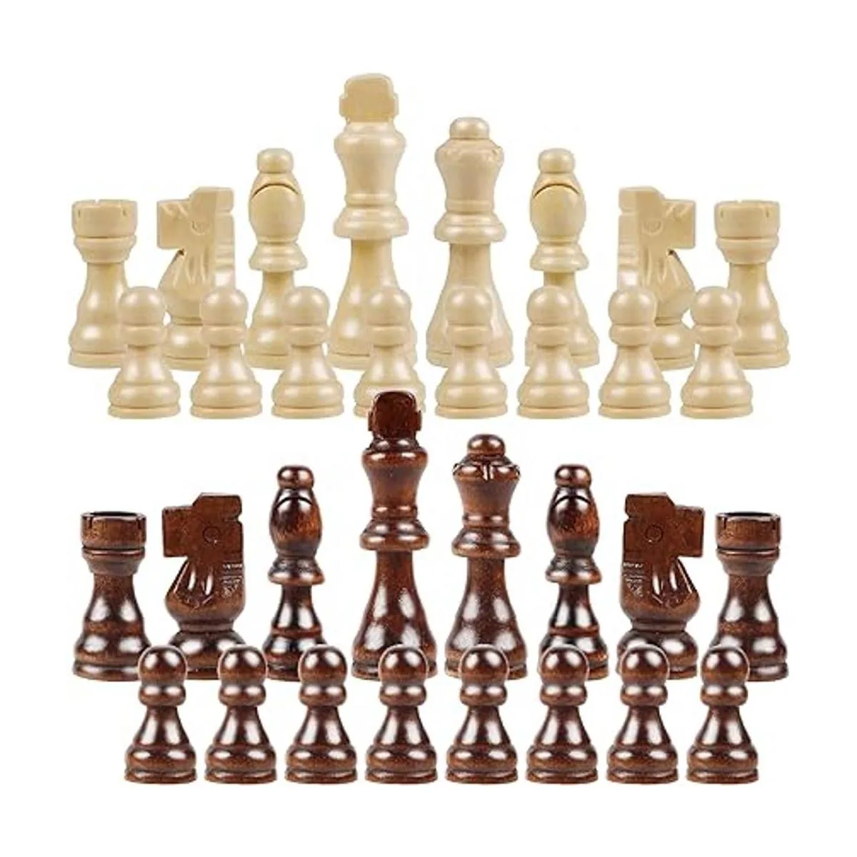 Juegoal Piezas de ajedrez de madera solamente 32 piezas_6