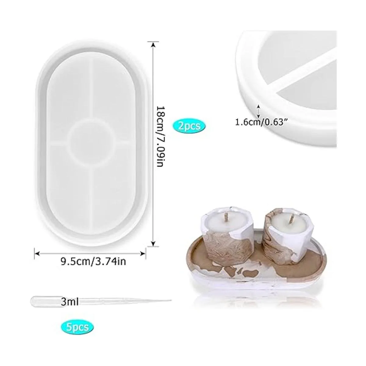 MaehSab Juego de moldes de resina para manualidades 2_2