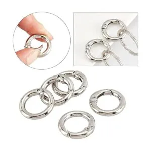 SUNNYCLUE 32 anillas de resorte redondas plateadas_4