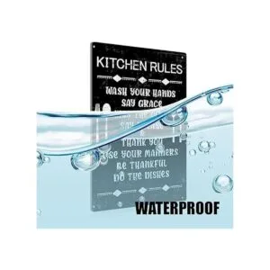 BEASTZHENG Funny Kitchen Reglas Metal Tin Sign Wall Art_3