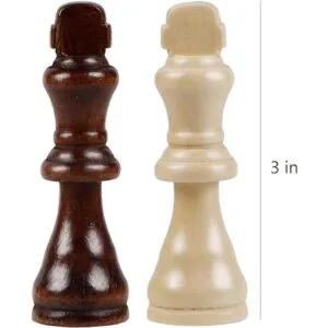 Juegoal Piezas de ajedrez de madera solamente 32 piezas_2