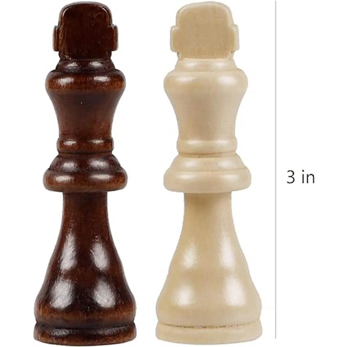 Juegoal Piezas de ajedrez de madera solamente 32 piezas_2