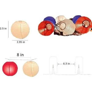 Romasaty Guirnalda de luces de linterna multicolor luces_2