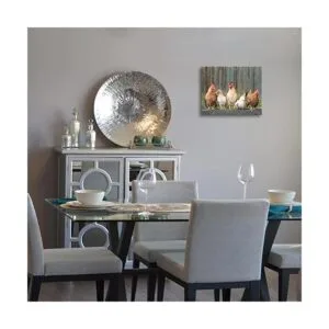 Arte de pared de gallo con fotos de pollo Lienzo_3