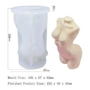 Molde del cuerpo humano del silicón moldes de las velas_2