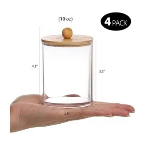 Tbestmax Paquete de 4 soportes Qtip organizador de baño_2