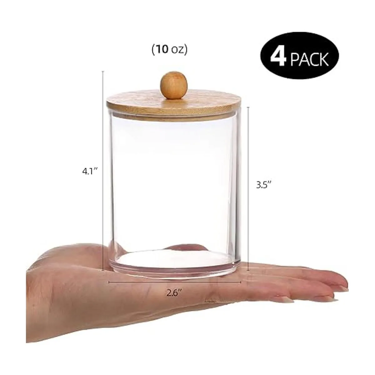 Tbestmax Paquete de 4 soportes Qtip organizador de baño_2