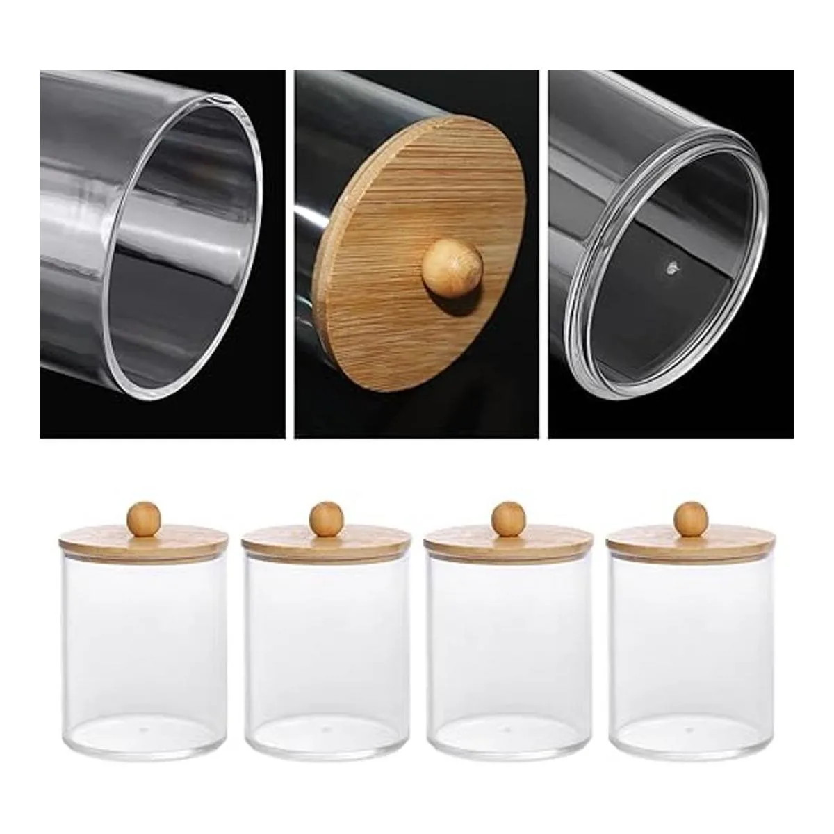 Tbestmax Paquete de 4 soportes Qtip organizador de baño_3