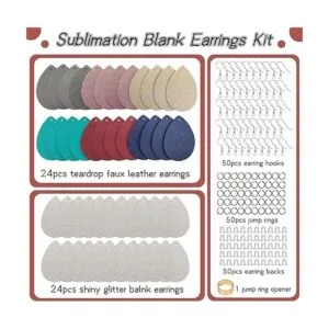 SHUANGART Juego de 194 aretes de piel sintética con_2