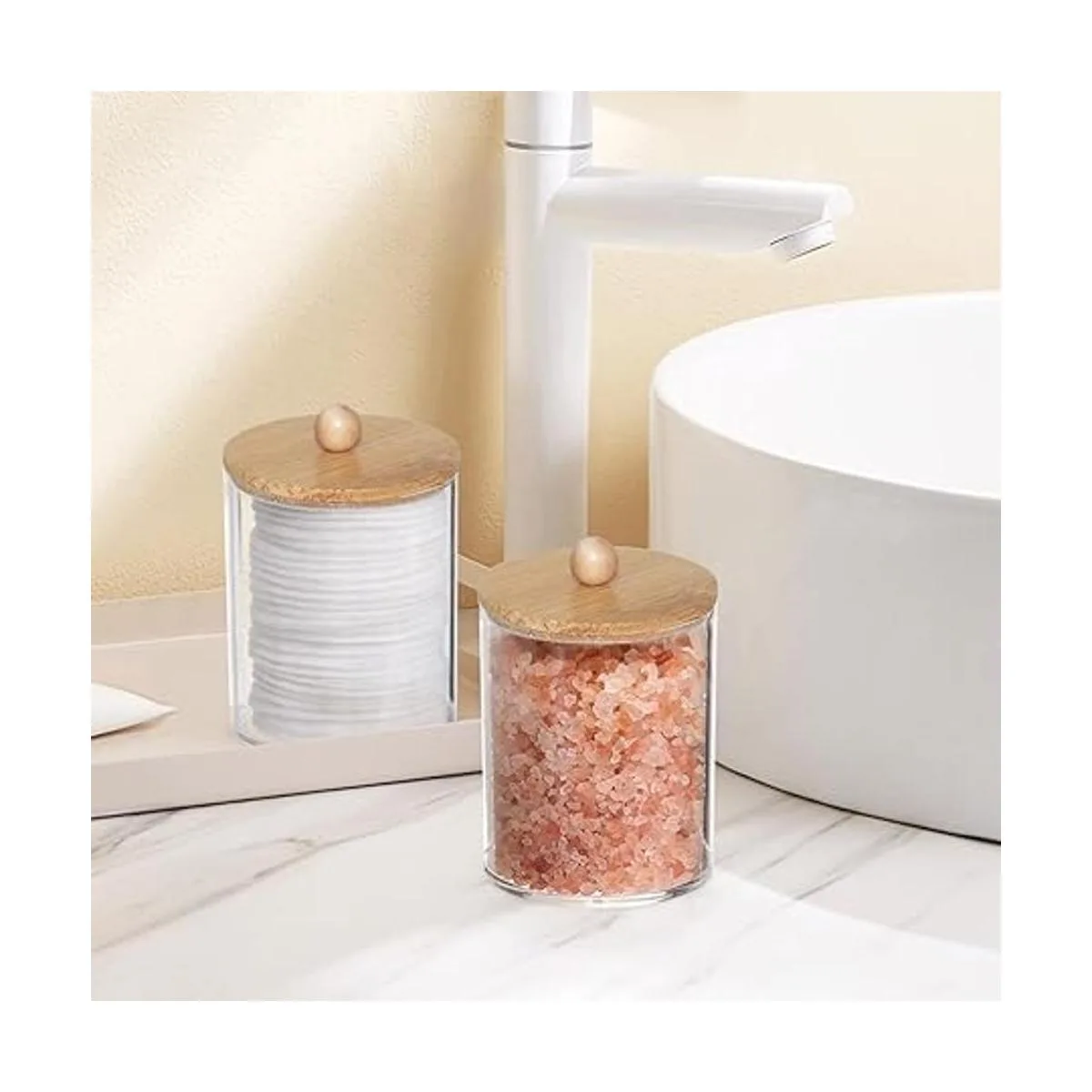 Tbestmax Paquete de 4 soportes Qtip organizador de baño_7