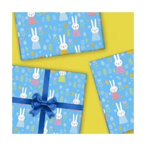 Papel de regalo de conejo de feliz cumpleaños para niños y_5