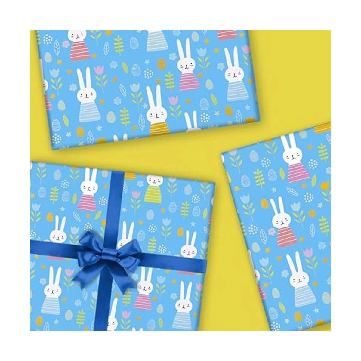 Papel de regalo de conejo de feliz cumpleaños para niños y_5