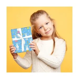 Papel de regalo de conejo de feliz cumpleaños para niños y_6