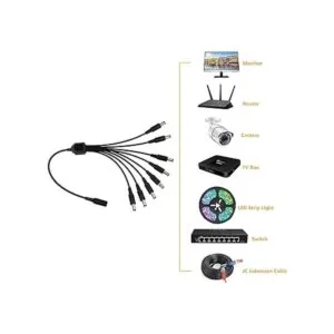 Xwell Cable divisor de alimentación de CC 1 hembra a 8_3
