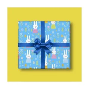 Papel de regalo de conejo de feliz cumpleaños para niños y_4