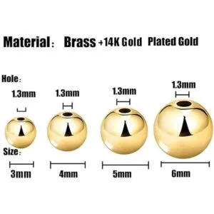 Mezcla de 200 cuentas plateadas en oro de 14 quilates_2