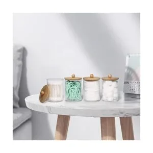 Tbestmax Paquete de 4 soportes Qtip organizador de baño_5