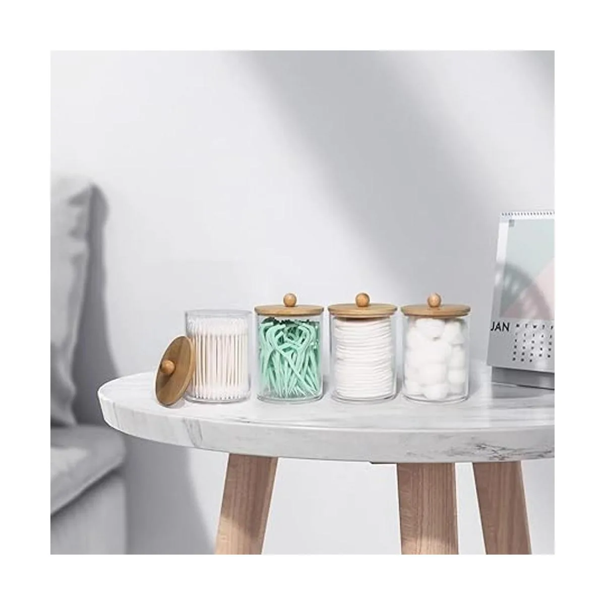 Tbestmax Paquete de 4 soportes Qtip organizador de baño_5