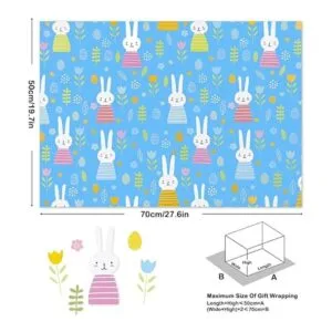 Papel de regalo de conejo de feliz cumpleaños para niños y_2