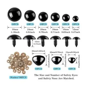 Kit de 90 piezas de seguridad grande para ojos y narices_2