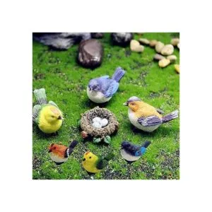 Accesorios de jardín de hadas adornos de pájaros para_2