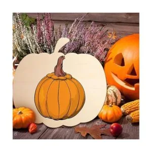 6 piezas de gran tamaño con corte de calabaza de madera_6