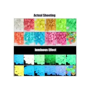 QIAONIUNIU Piedras coloridas que brillan en la oscuridad_2