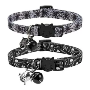 BoomBone Juego de 2 collares de gato de Halloween collar_1