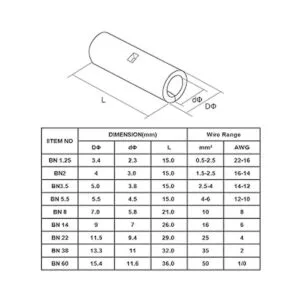 Teansic Kit de 5 conectores a tope sin aislamiento_3