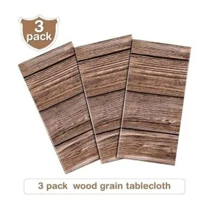 Tatuo Manteles de grano de madera natural manteles de_4