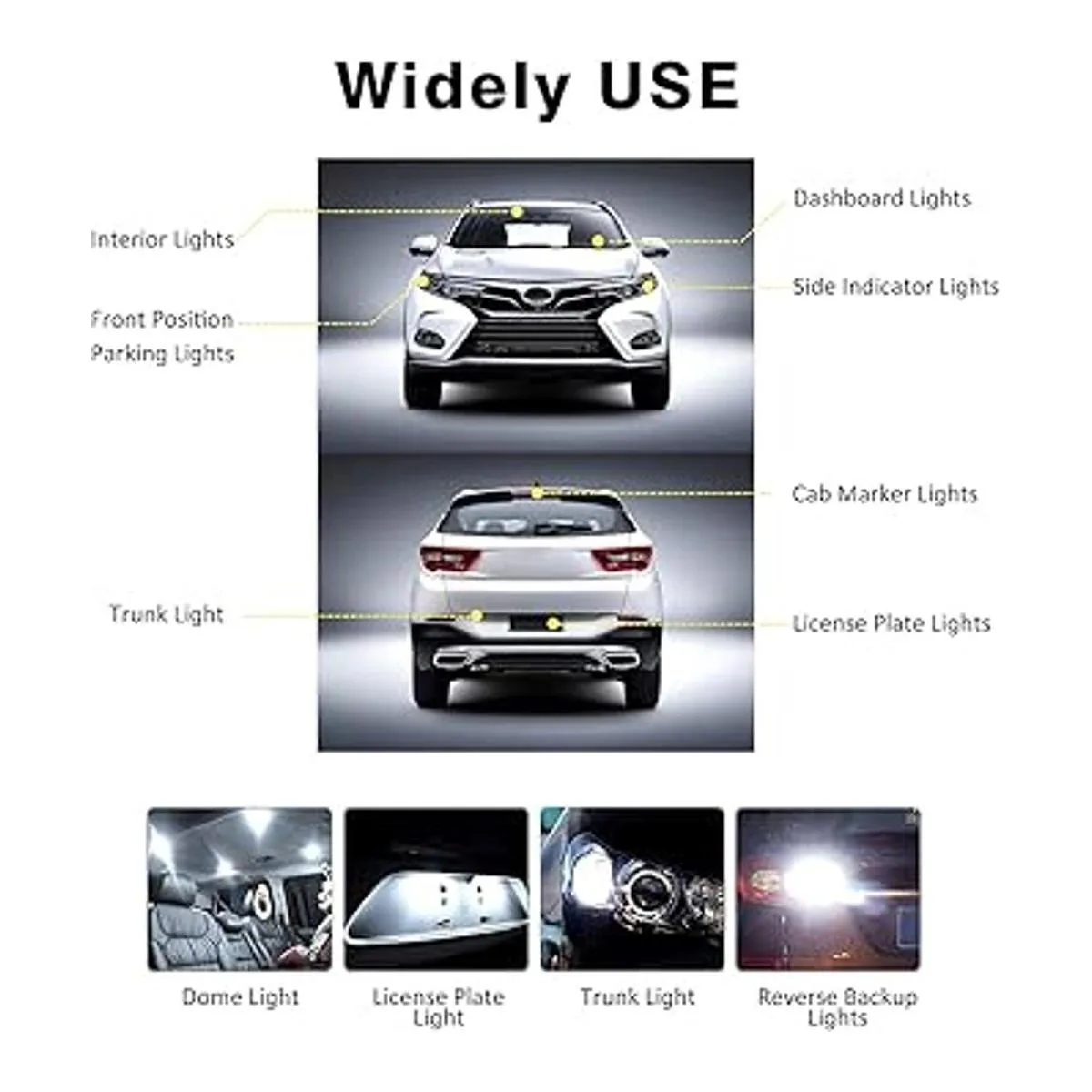 ACOHUIKE T10 921 194 168 175 bombillas LED blancas 20_4