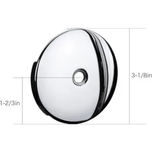 Placa frontal de repuesto para desage de tina cromado_3