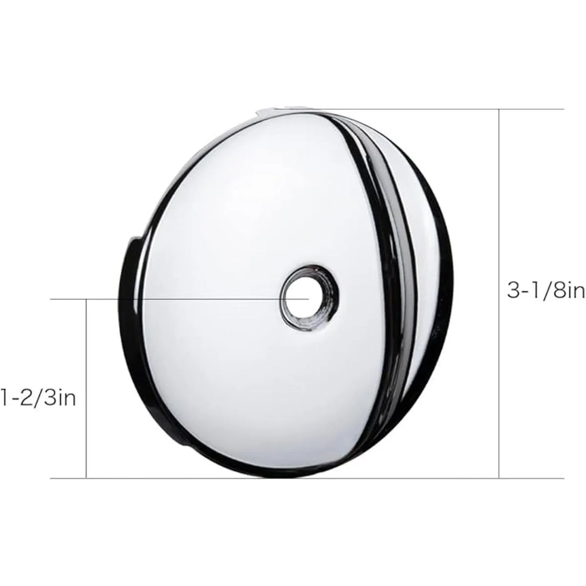 Placa frontal de repuesto para desage de tina cromado_3